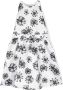 Pinko Kids Jurk met bloe print Wit - Thumbnail 1