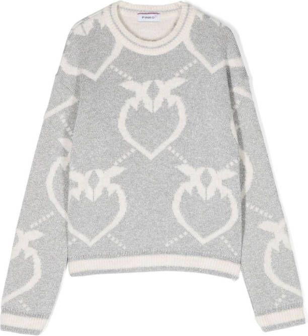 Pinko Kids Intarsia trui Wit