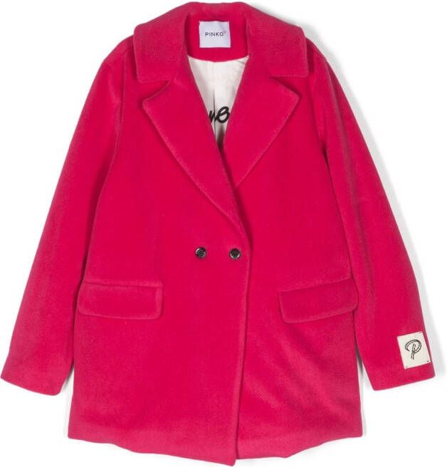 Pinko Kids Jas met dubbele rij knopen Roze