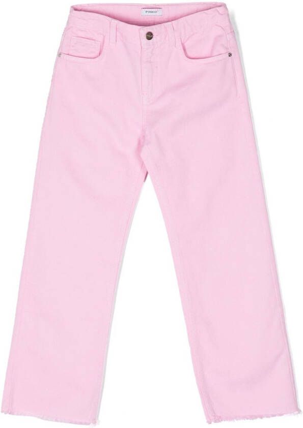 Pinko Kids Straight jeans Roze