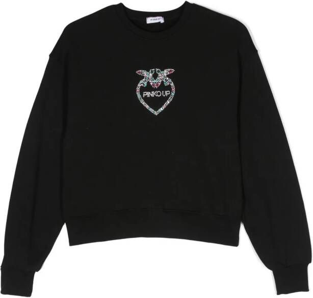 Pinko Kids Sweater verfraaid met kristallen Zwart