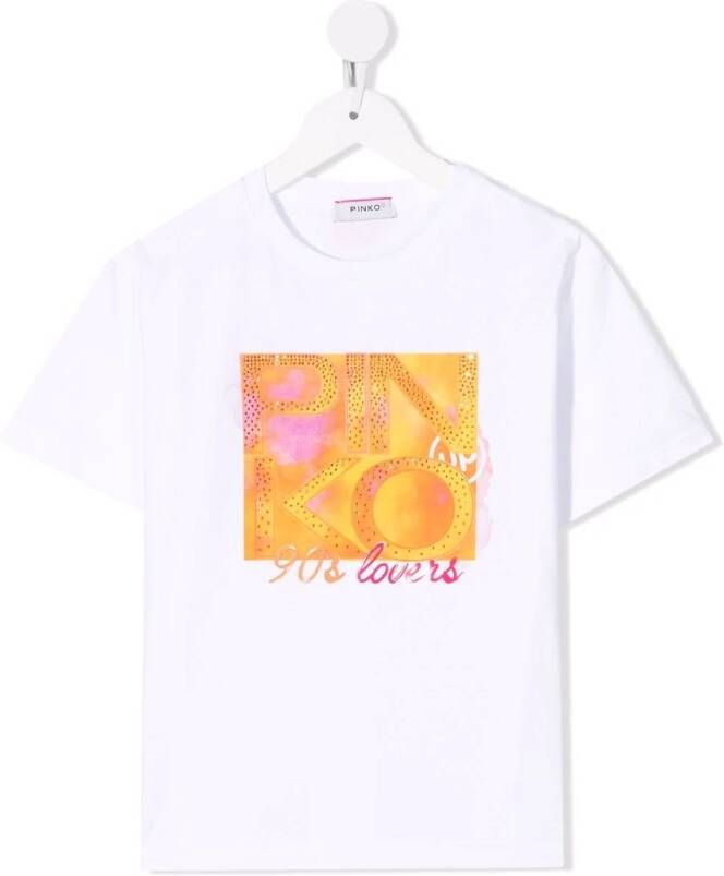 Pinko Kids T-shirt met print Wit