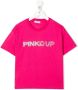 Pinko Kids T-shirt met verfraaid logo Roze - Thumbnail 1