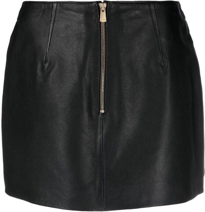 PINKO Leren mini-rok Zwart