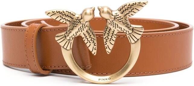 PINKO Leren riem Bruin