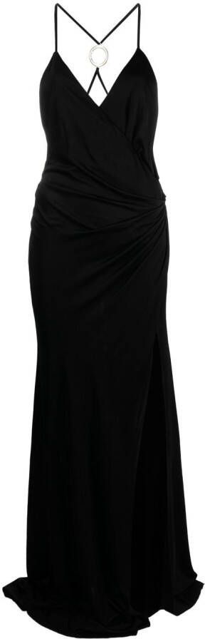 PINKO Maxi-jurk met open rug Zwart
