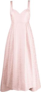 PINKO Midi-jurk met logo jacquard Roze