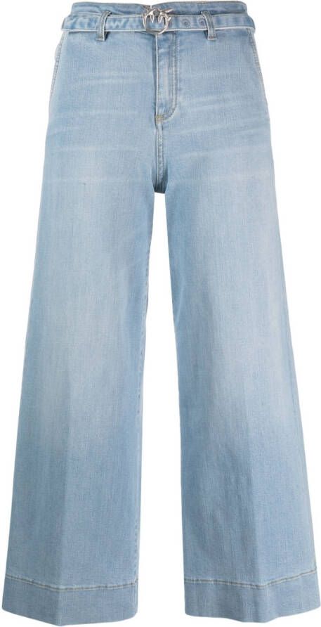 PINKO Jeans met logopatch Blauw
