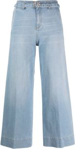 PINKO logo-patch denim jeans Blauw
