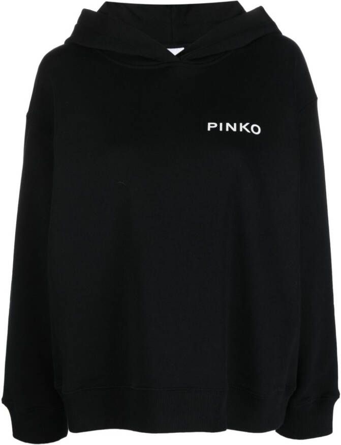 PINKO Hoodie met logoprint Zwart