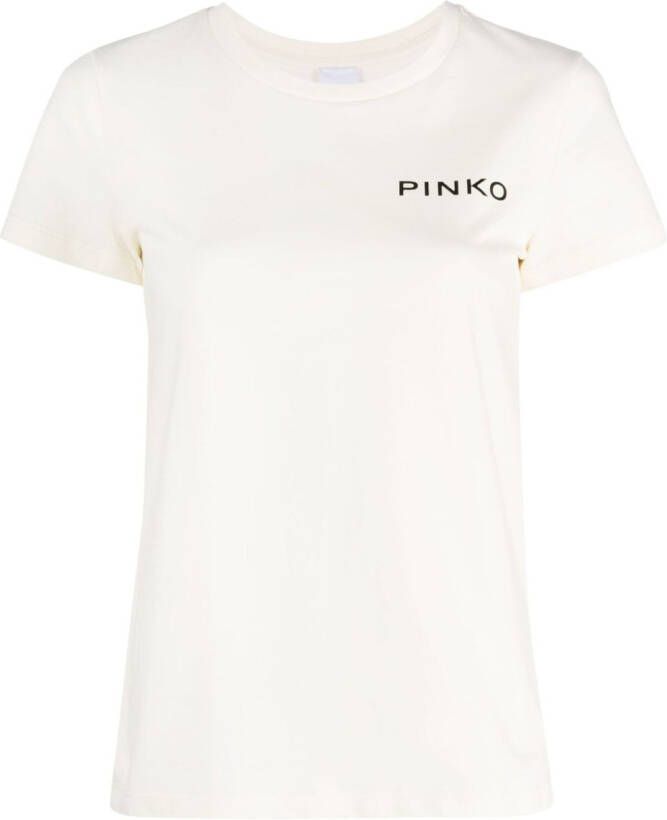 PINKO T-shirt met logoprint Beige