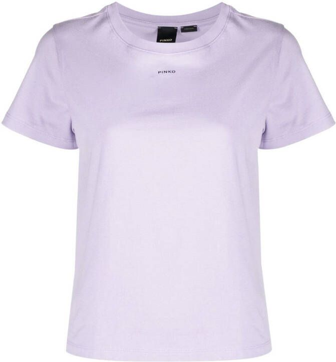 PINKO T-shirt met logoprint Paars