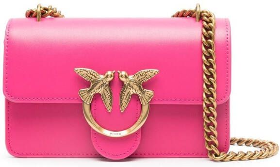 PINKO Leren schoudertas Roze