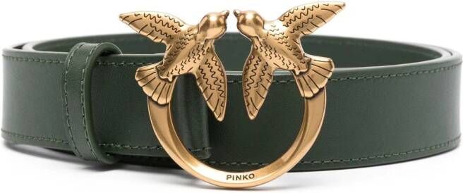 PINKO Leren riem Groen