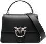 PINKO Love Birds leren shopper Zwart - Thumbnail 1