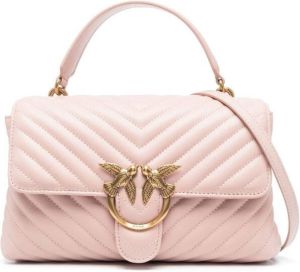PINKO Love Birds quilted tote Roze