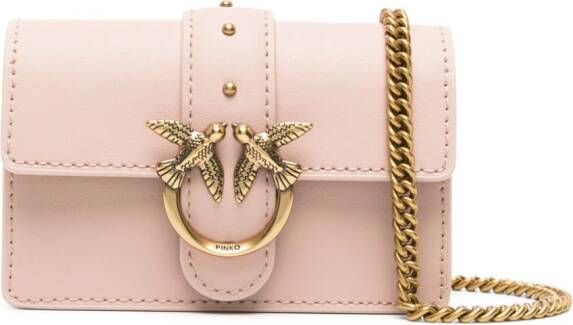 PINKO Love kleine crossbodytas Roze