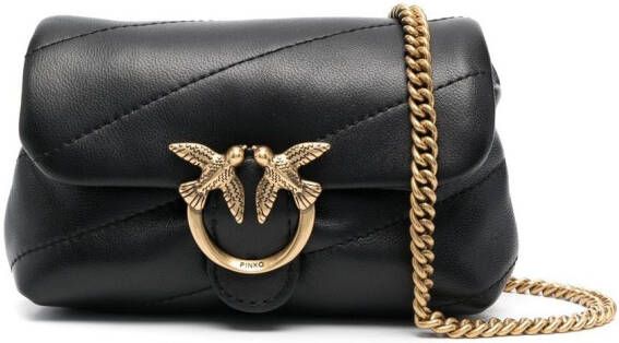 PINKO Love Micro Puff kleine tas Zwart