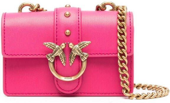 PINKO Love kleine crossbodytas Roze