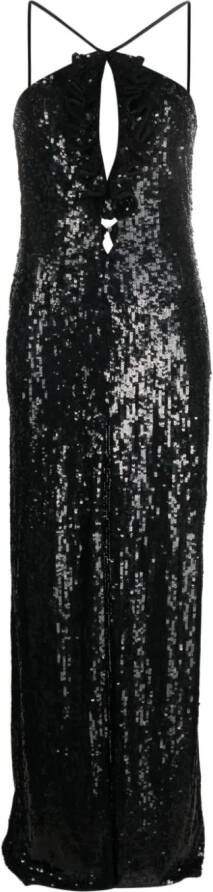PINKO Maxi-jurk met pailletten Zwart
