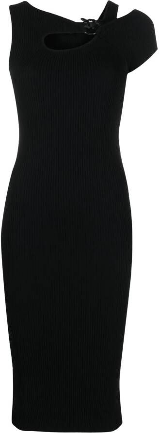 PINKO Midi-jurk met logoplakkaat Zwart