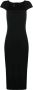 PINKO Midi-jurk met vierkante hals Zwart - Thumbnail 1