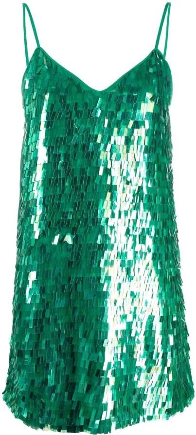 PINKO Mini-jurk met pailletten Groen