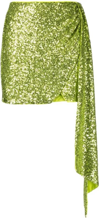 PINKO Mini-rok met pailletten Groen