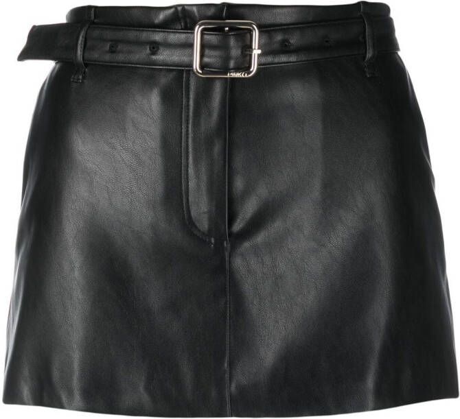 PINKO Mini-rok van imitatieleer Zwart