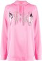 PINKO Hoodie met logo Roze - Thumbnail 1