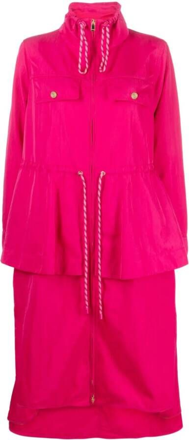 PINKO Peplum parka Roze