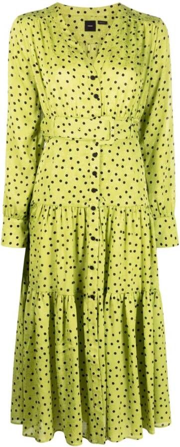 PINKO Midi-jurk met stippen Groen