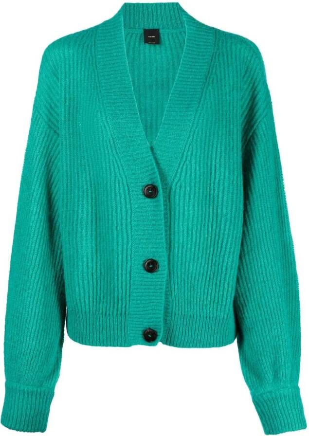 PINKO Ribgebreid vest Groen