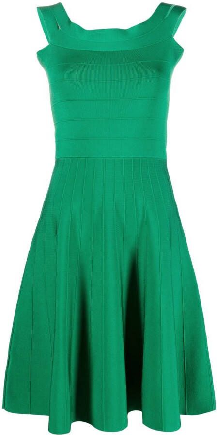 PINKO Ribgebreide jurk Groen