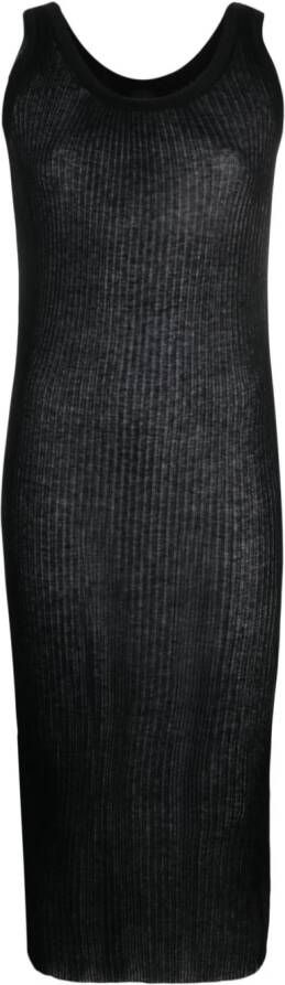 PINKO Ribgebreide midi-jurk Zwart