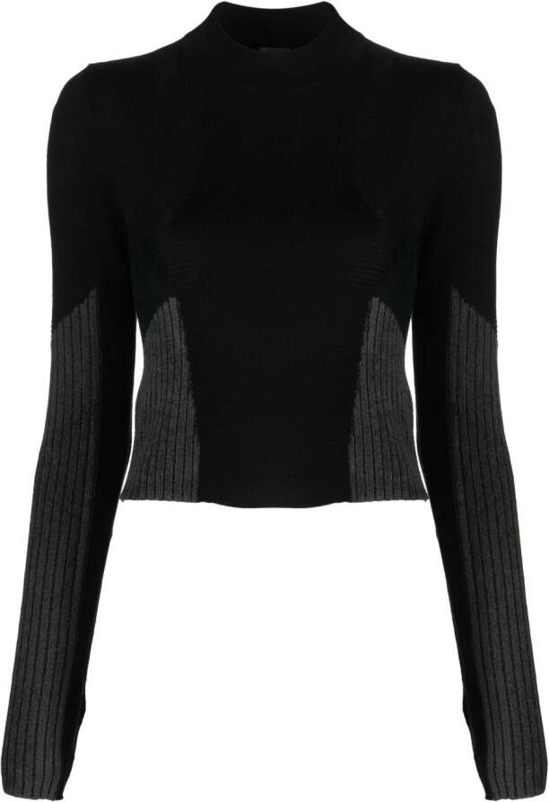 PINKO Ribgebreide trui Zwart