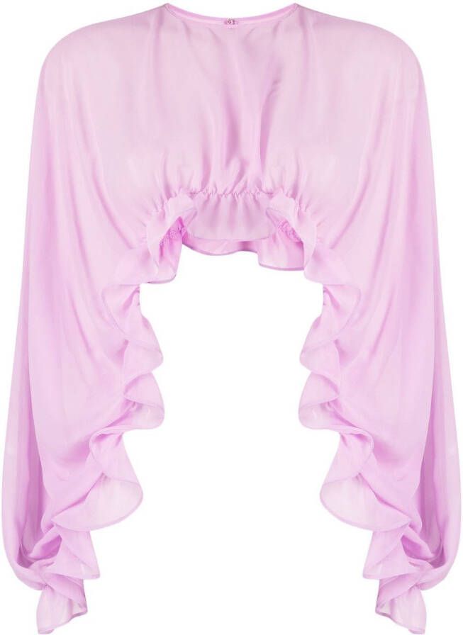 PINKO Top met ruches Roze