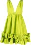 PINKO Mini-jurk met V-hals Groen - Thumbnail 1