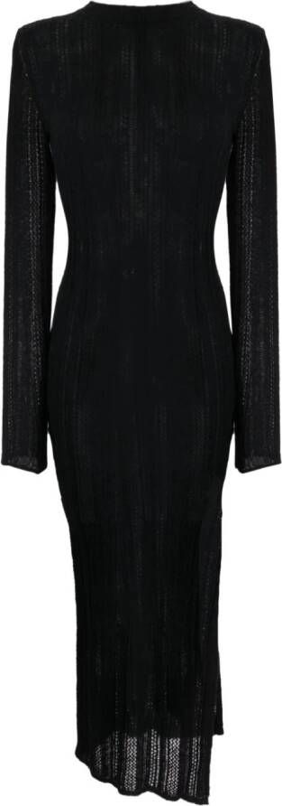 PINKO Semi-doorzichtige midi-jurk Zwart