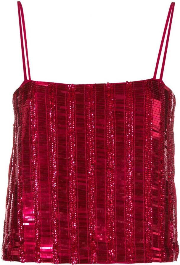 PINKO Tonante top met pailletten Roze