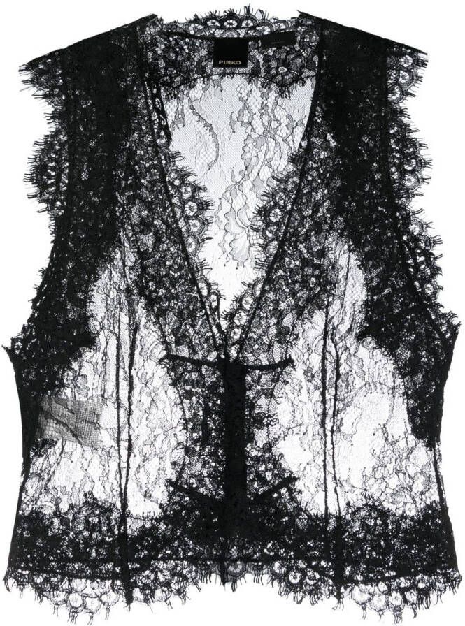 PINKO Mouwloze blouse Zwart
