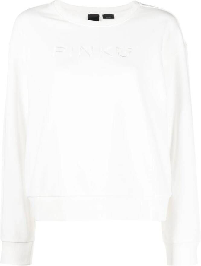 PINKO Sweater met geborduurd logo Wit