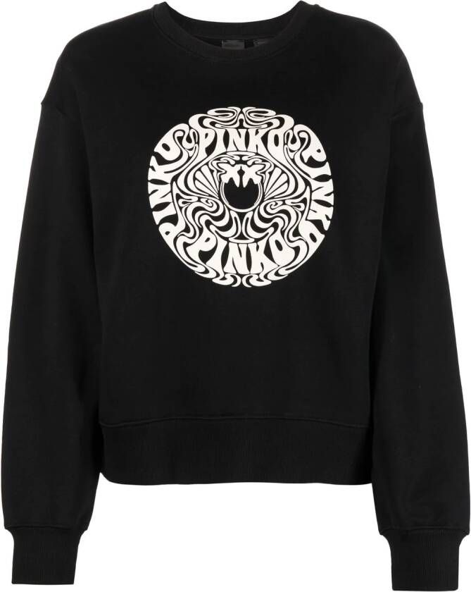 PINKO Sweater met logoprint Zwart