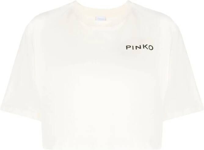 PINKO T-shirt met logoprint Beige