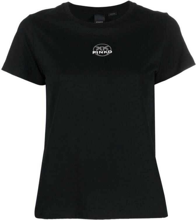 PINKO T-shirt met logoprint Zwart