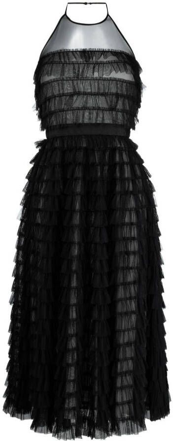 PINKO Gelaagde mouwloze jurk Zwart