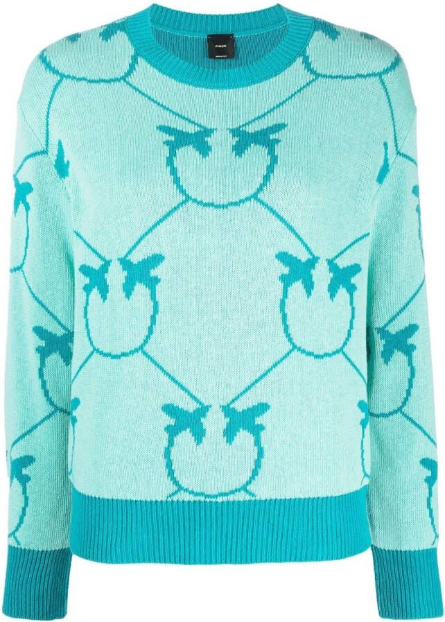 PINKO Trui met logoprint Groen
