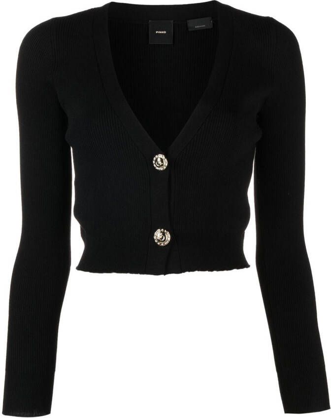 PINKO Vest met V-hals Zwart