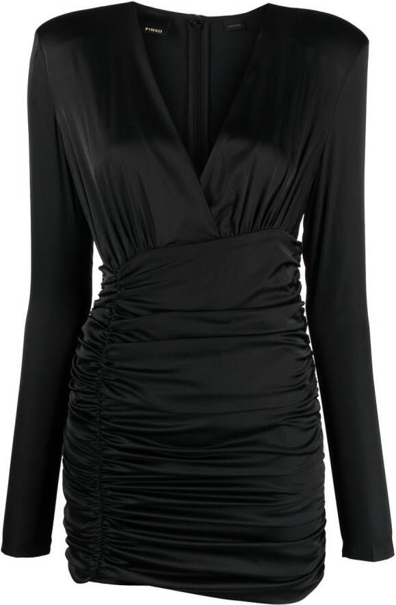 PINKO Midi-jurk met ruches Zwart