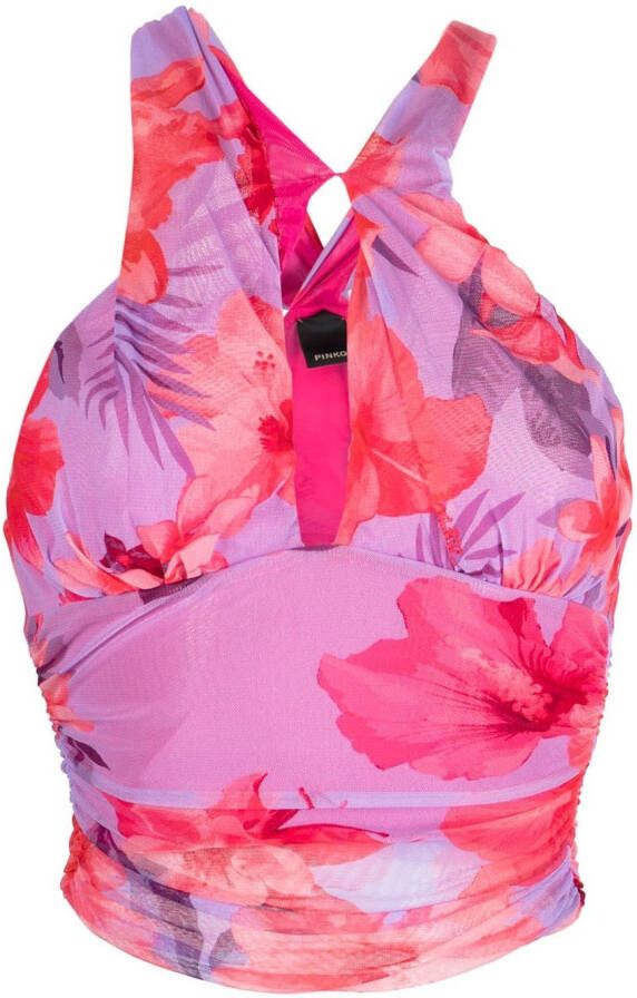 PINKO Top met gewikkelde voorkant Roze